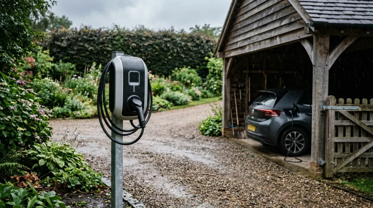 borne de recharge en extérieur